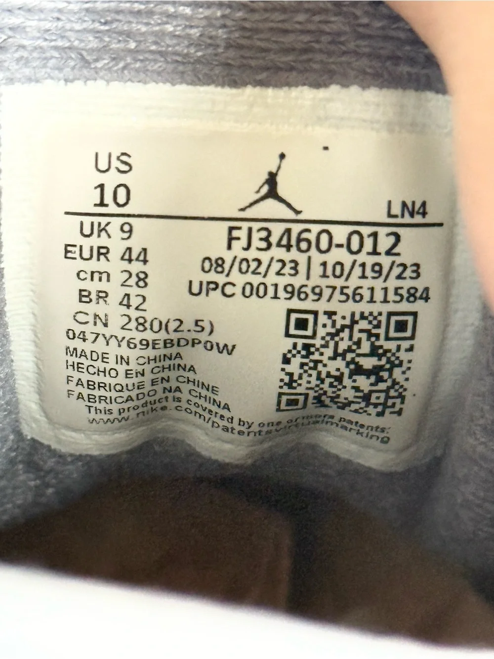 AUTHENTIC Jordan 14 Retro Flint Grey size 10 FJ3460-012 2024 PRE-OWNED